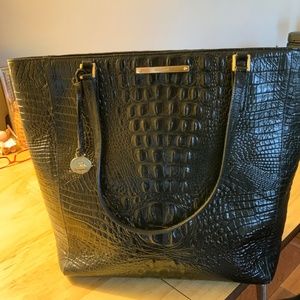 Brahmin Harrison Tote Black Melbourne Genuine Leather -Excellent Condition